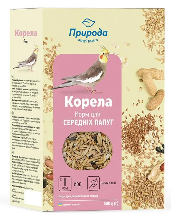 Природа Корм Корелла Йод для средних попугаев