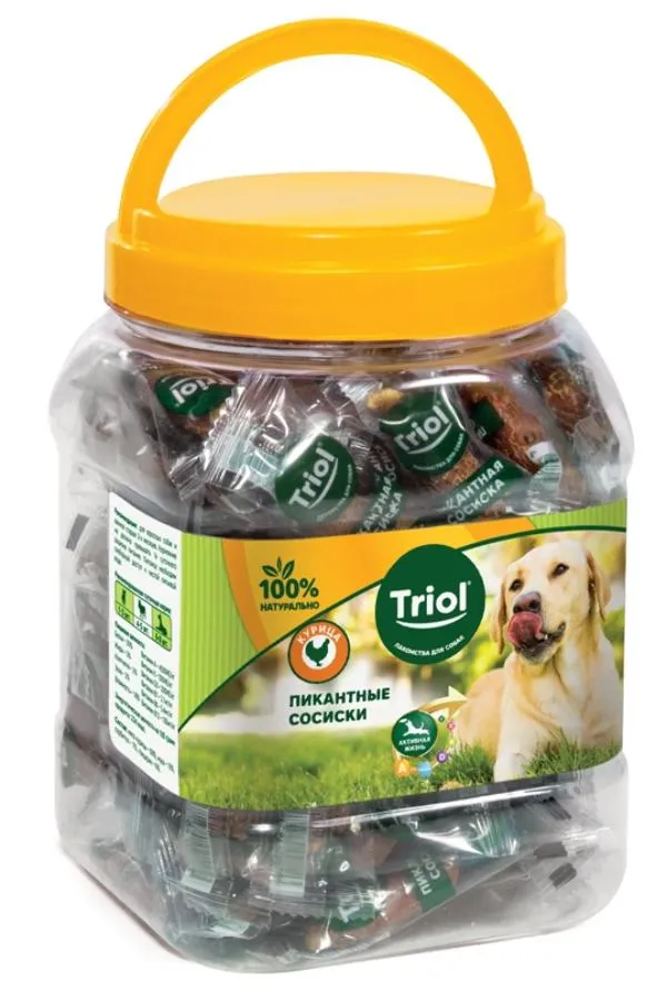 Triol Пикантные сосиски из курицы для собак