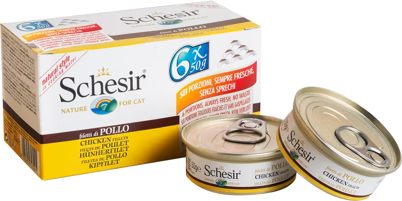 Schesir Chicken Box (Цыпленок, рис), 6 шт х 50 г