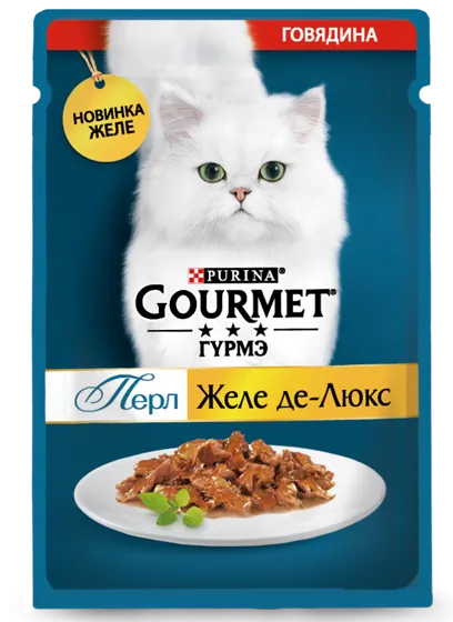 Gourmet Перл Желе-Де-Люкс с говядиной в желе, 75 г