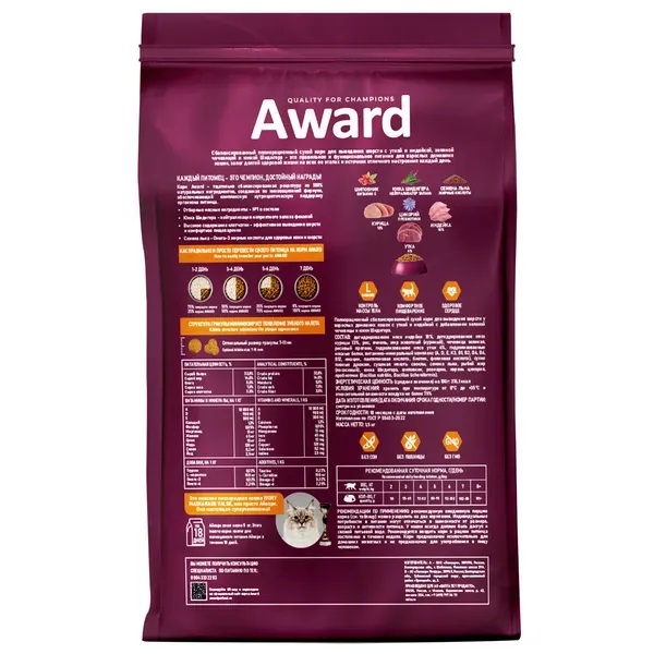 Award Cat Hairball & Indoor (Утка, индейка)