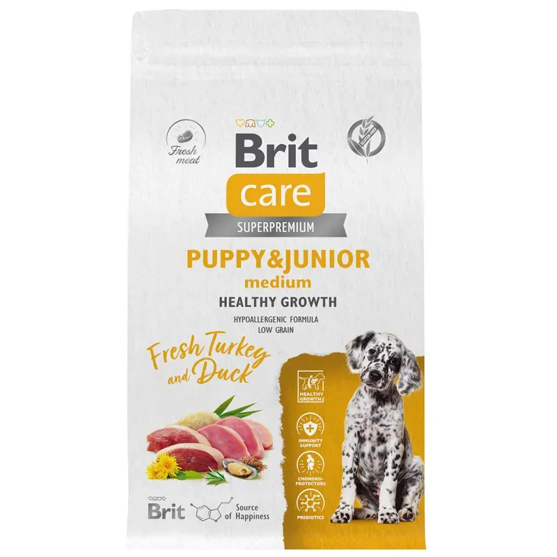 Brit Care Dog Puppy&Junior M Healthy Growth