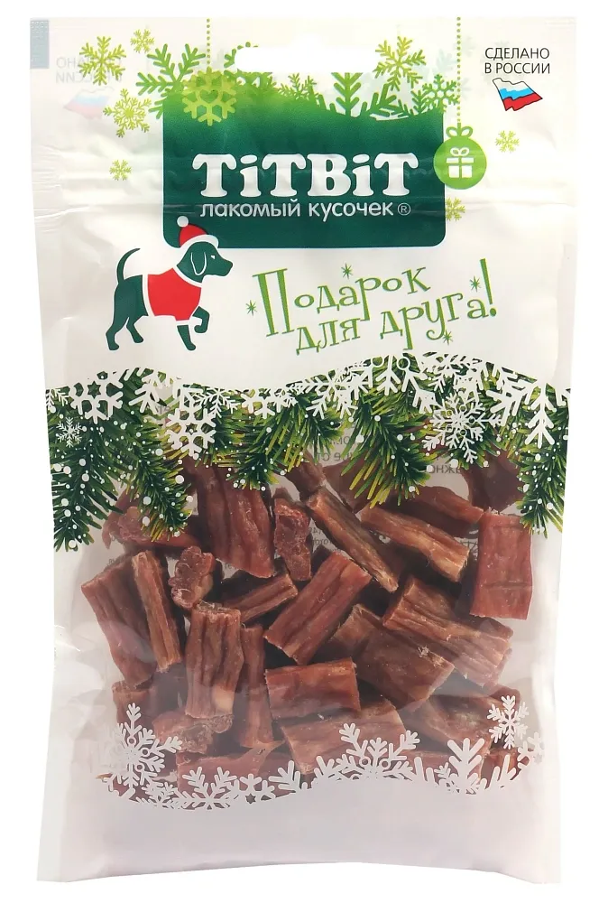 ТИТБИТ Колбаски телячьи для собак (Новогодняя коллекция)
