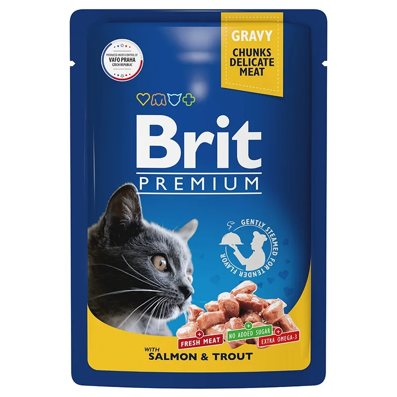Brit Premium Cat Pouches (Лосось, форель) 85 г