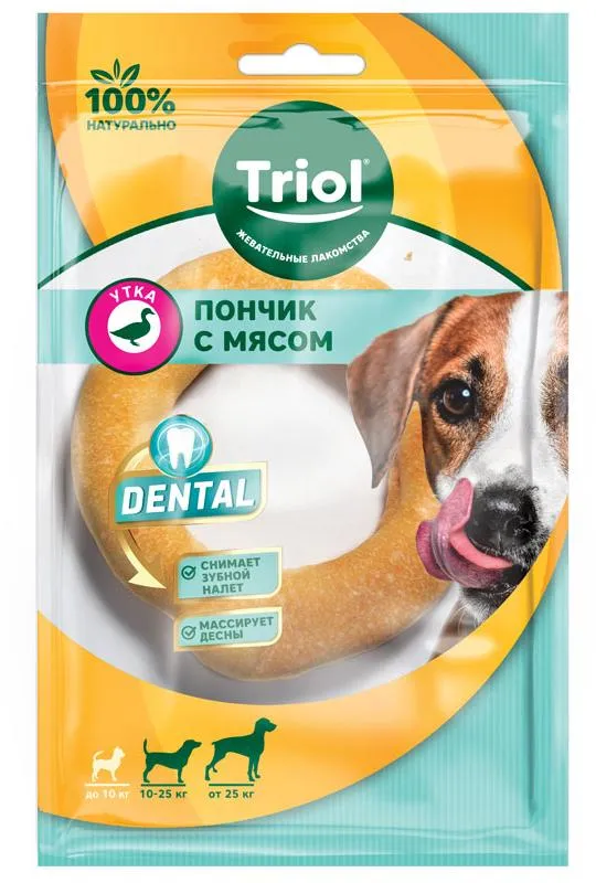 Triol Пончик жевательный DENTAL с мясом утки