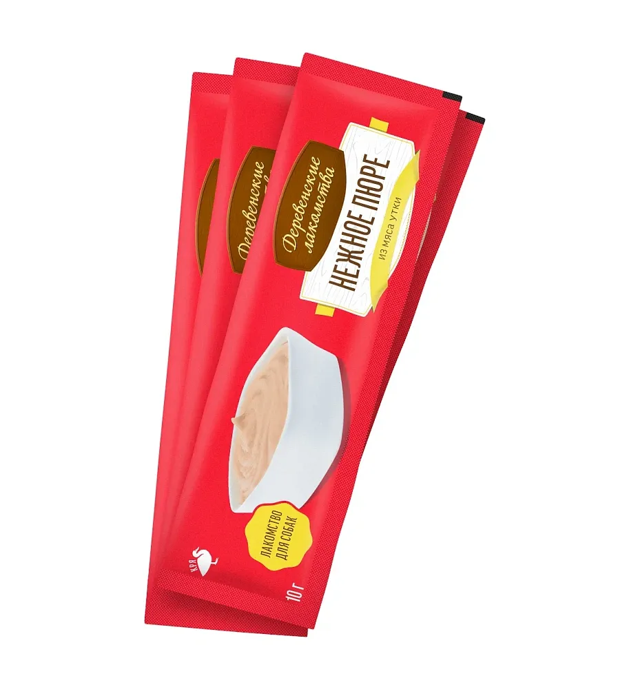 Деревенские лакомства для собак Нежное пюре из мяса утки