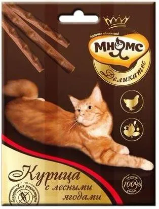 Мнямс Деликатес лакомые палочки (Курица с лесными ягодами), 4 г х 3 шт (упаковка)