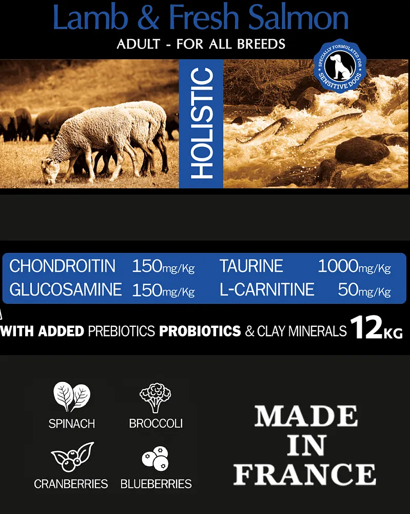 AMBROSIA Adult All Breeds (Ягненок, лосось)