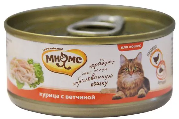Мнямс Консервы Курица с ветчиной в нежном желе