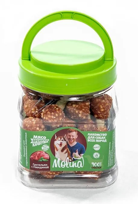 Molina Лакомство для собак Гантельки с говядиной