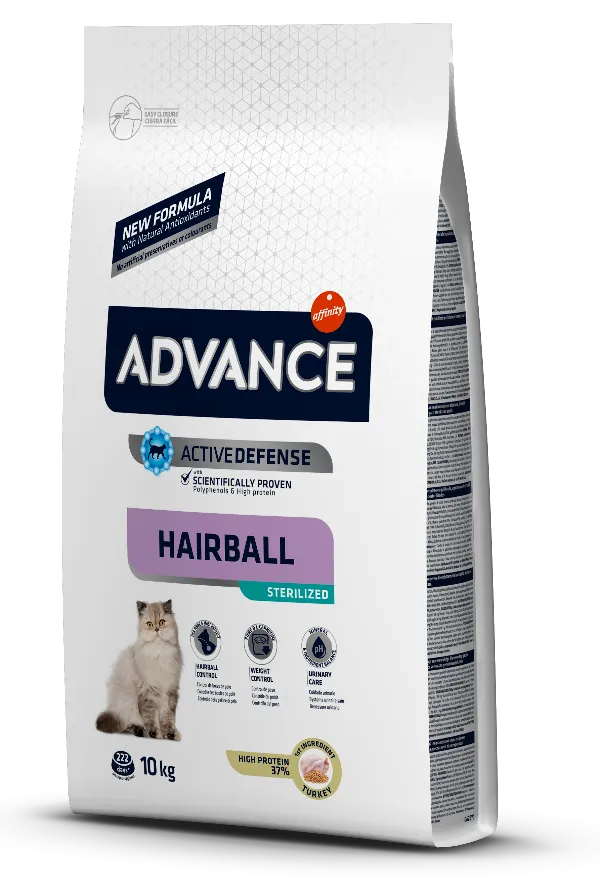Advance Cat Sterilized Hairball (Индейка и ячмень)