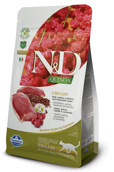 Корм Farmina N&D GF Quinoa Urinary Cat (Утка и клюква) для кошек