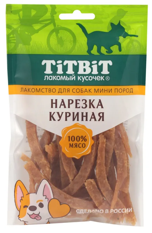 ТИТБИТ Нарезка куриная для собак мини пород