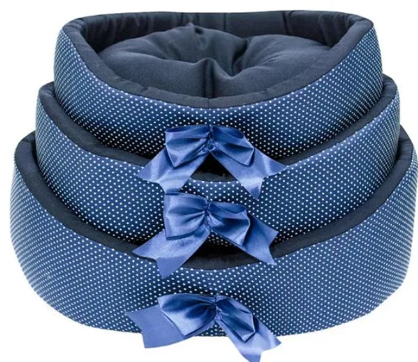 ДиАнКари Лежанка "Турецкий хлопок" (Синий горох)