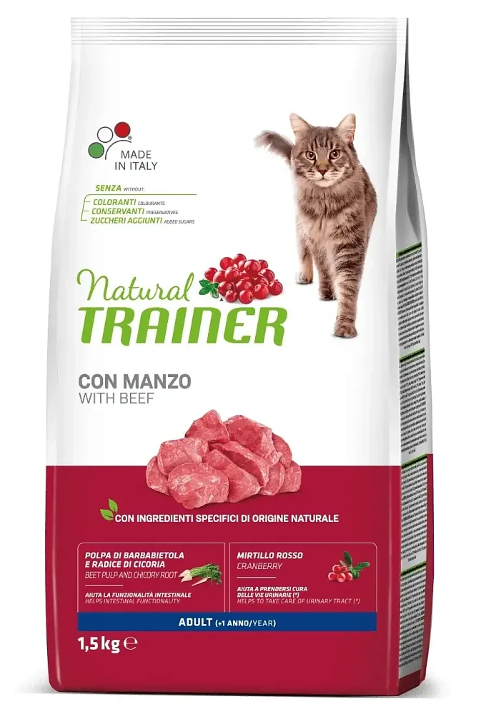 Корм Trainer Natural Adult (Говядина) для кошек