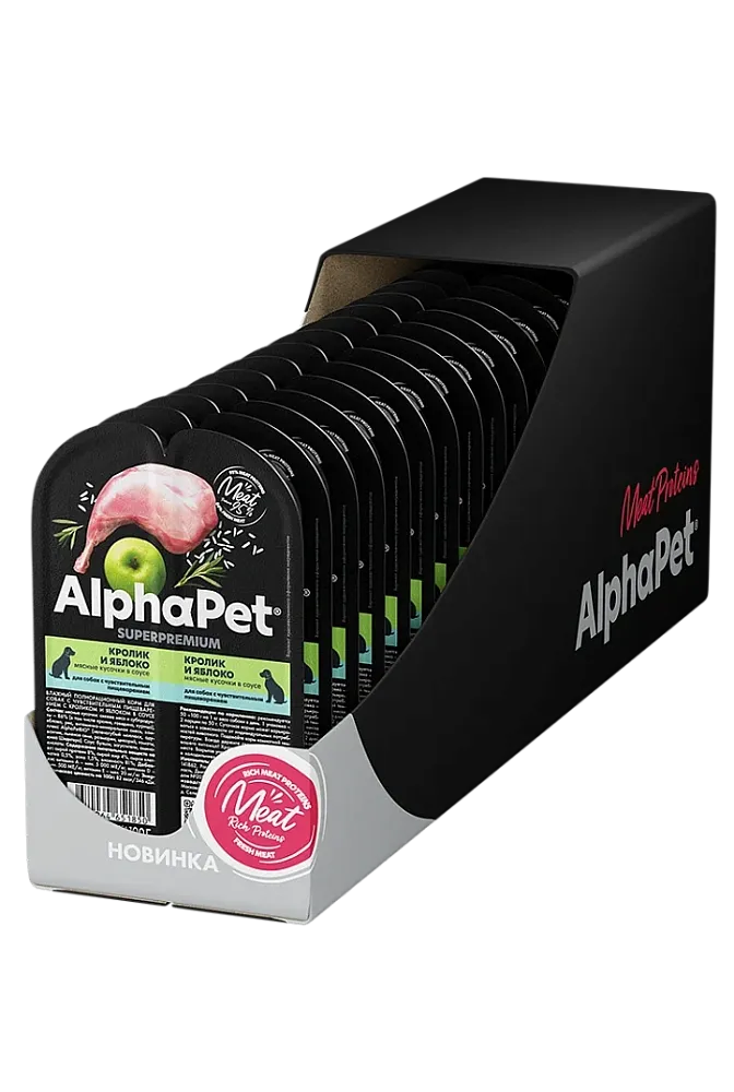 AlphaPet Superpremium Dog Кролик и яблоко в соусе