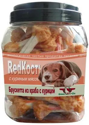 GreenQzin "RedКость"(Брускетта из краба с курицей)