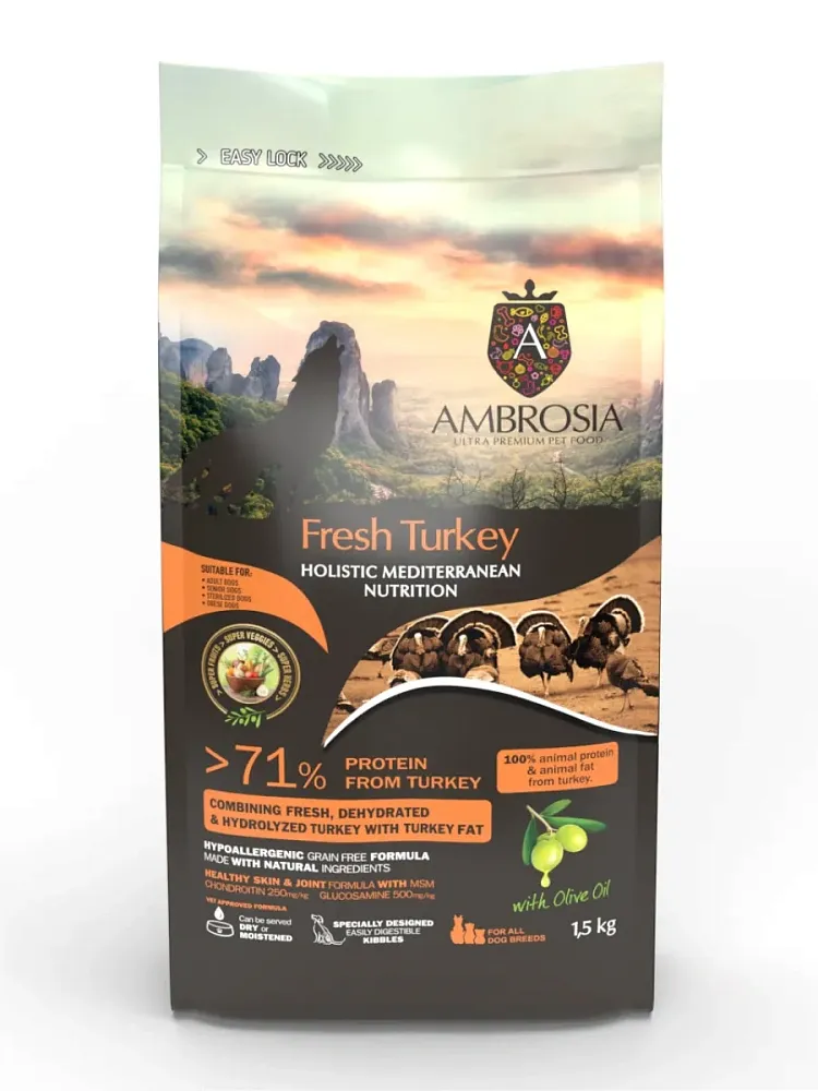 AMBROSIA Mediterranean Sterilised/Senior (Индейка)