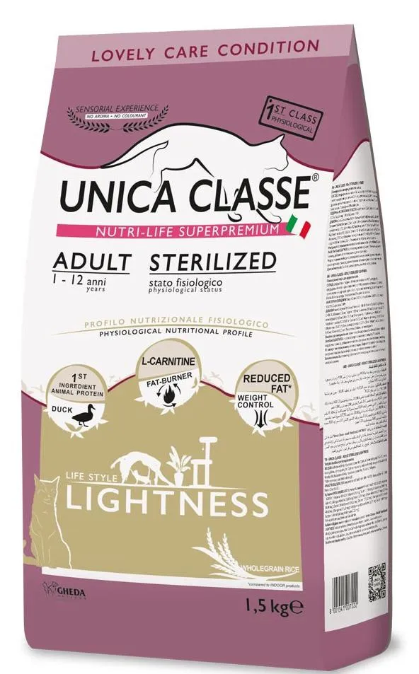 Unica Classe Adult Sterilized Lightness (Утка) 1,5 кг