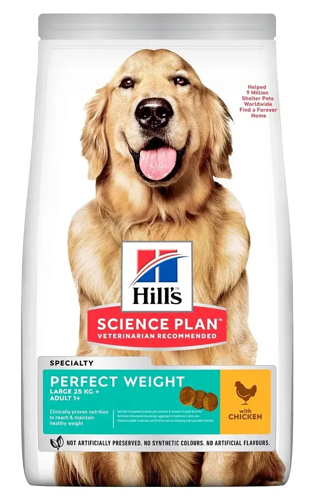 Hill"s Science Plan Perfect Weight для крупных собак (курица), 12 кг