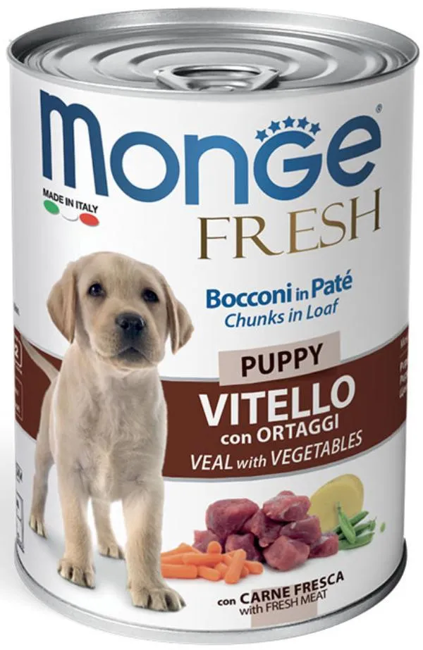 Monge Консервы Fresh Puppy (Телятина с овощами), 400 г