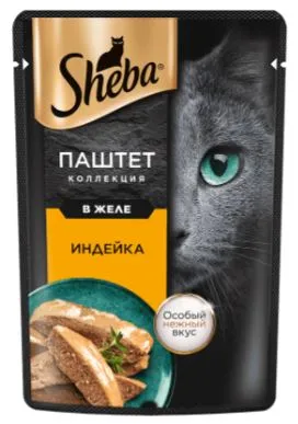 Sheba нежный паштет в желе (Индейка), 75 г