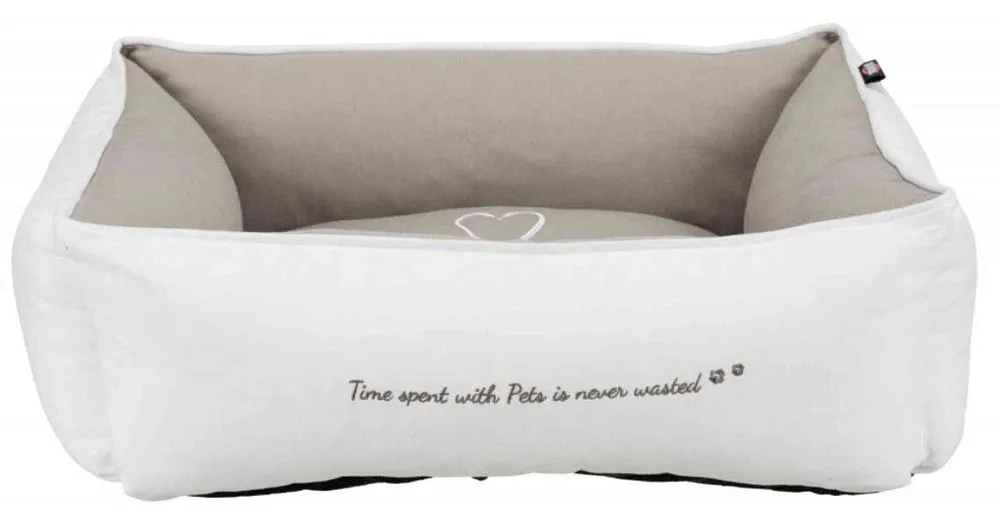 Лежак "Trixie" "Pet's Home", белый/серый