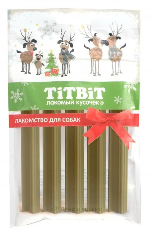 ТИТБИТ Жевательный снек со вкусом курицы для мелких собак (Новогодняя коллекция) 100 г