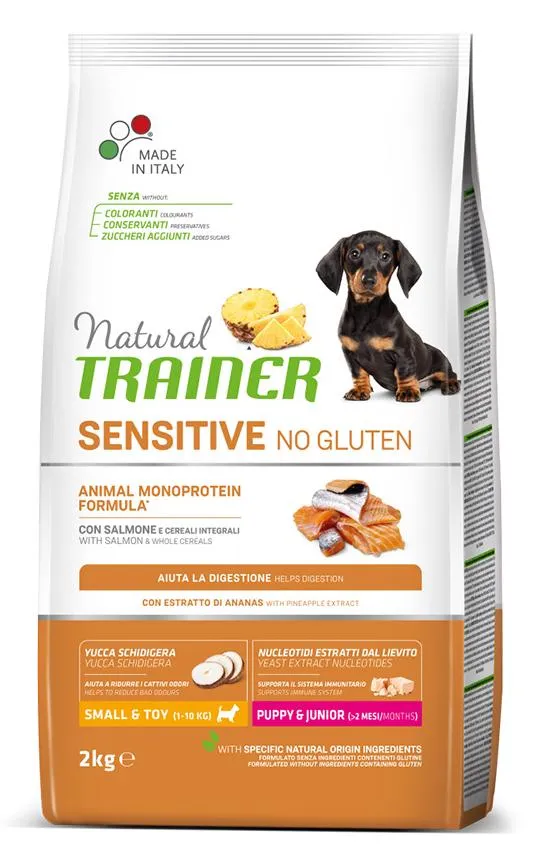 Trainer Natural Sensitive No Gluten Mini Puppy&Junior (Лосось), 800 г