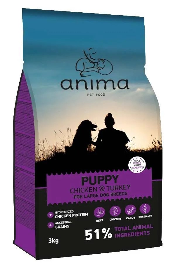Anima Puppy Large breed (Курица, индейка)