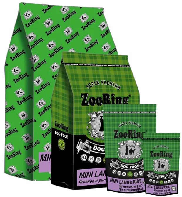 ZooRing Adult Mini Dog (Ягненок, рис), 2 кг