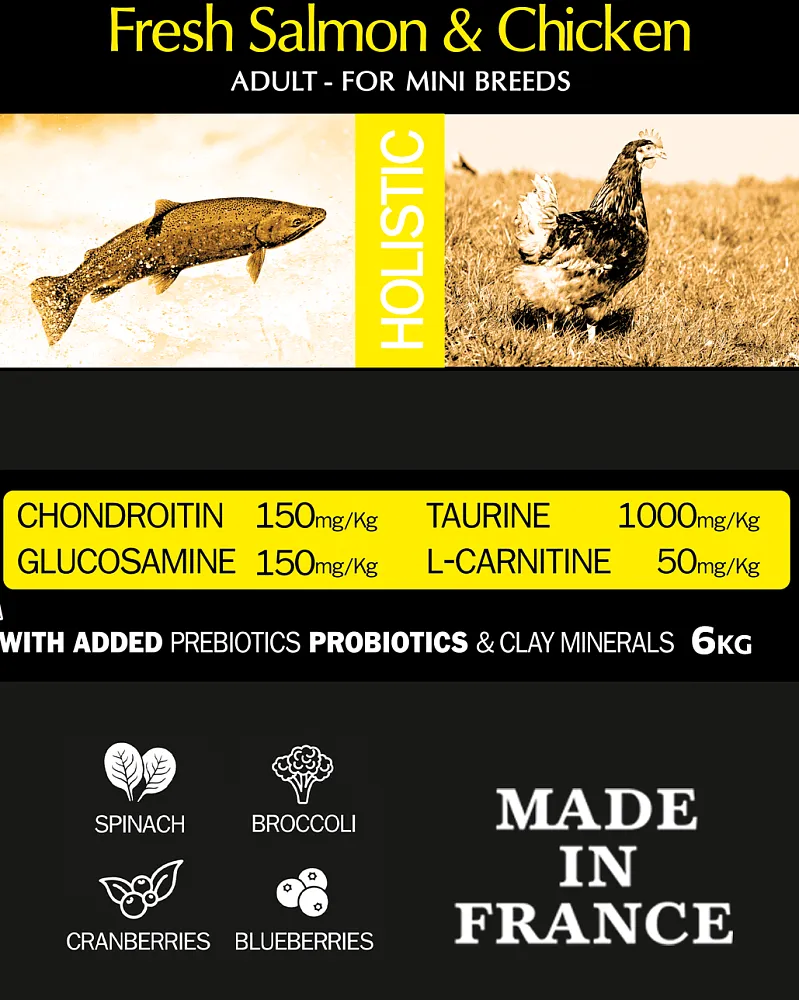 AMBROSIA Adult Mini Breeds (Лосось, курица)