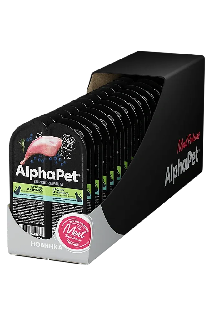 AlphaPet Superpremium Кролик и черника в соусе