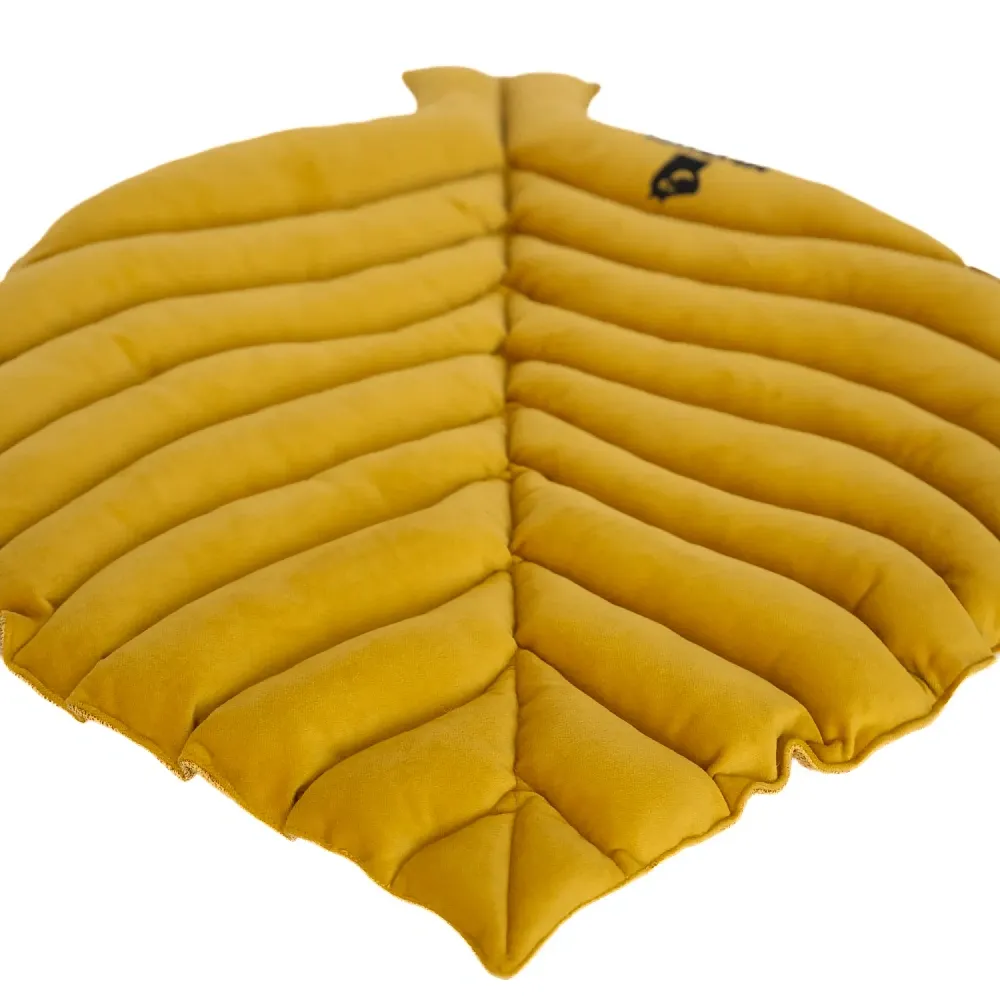 Mr.Kranch Лежанка двухстороняя c имитацией кожи Листочек, охра