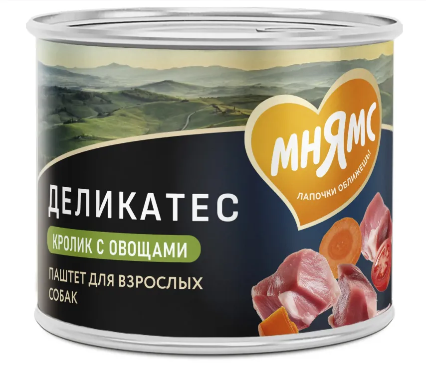 Мнямс Паштет для собак (Кролик с овощами)