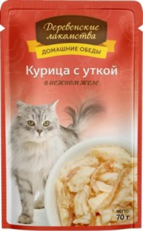"Деревенские лакомства" Курица с уткой в нежном желе, 70 г