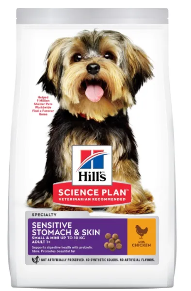 Корм Hill's Science Plan Sensitive Stomach & Skin для собак мелких пород (курица)