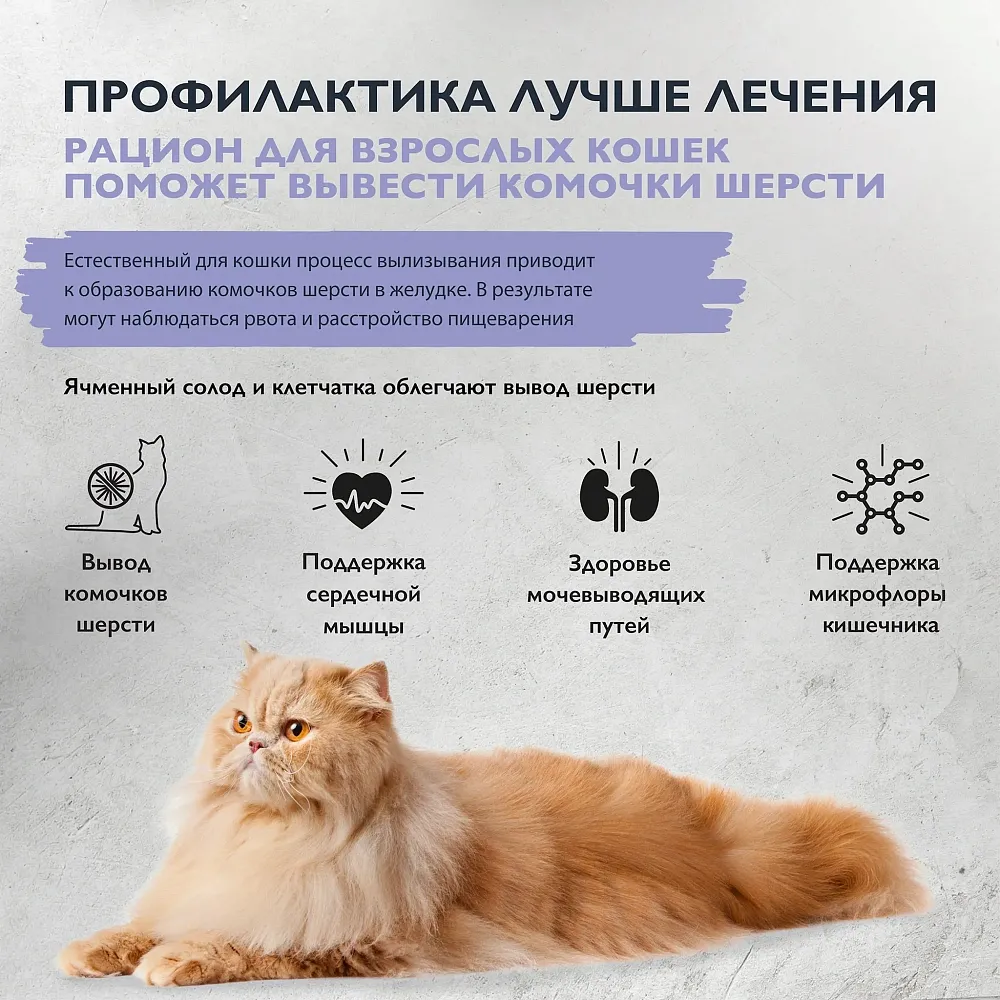 Корм Brit Care Cat Anti-Hairball (Белая рыба, индейка) для кошек