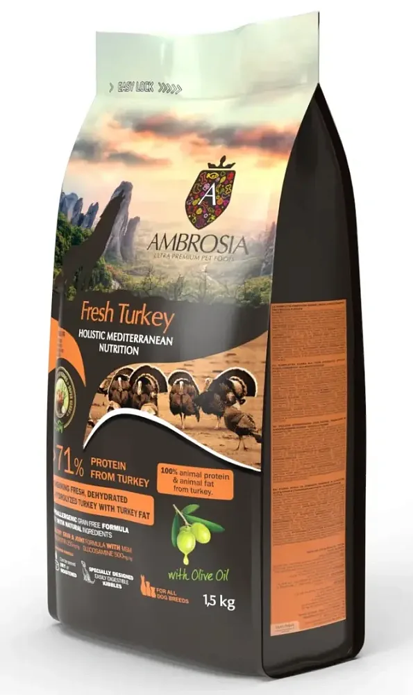AMBROSIA Mediterranean Sterilised/Senior (Индейка)