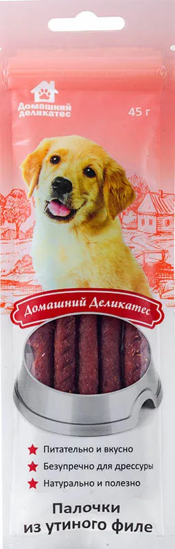 Домашний деликатес Палочки из утиного филе