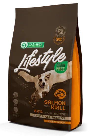 Nature's Protection Lifestyle Junior Dog (Лосось и криль)