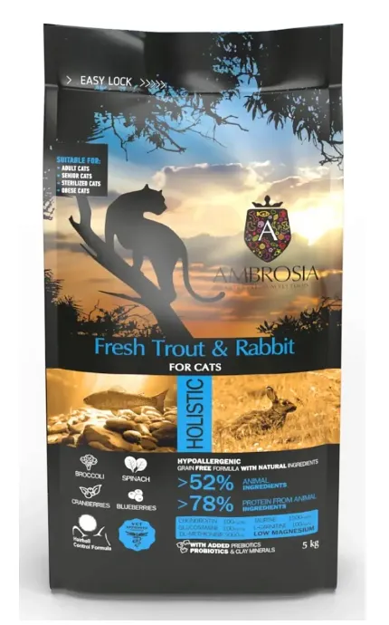 AMBROSIA Sterilized Cat (Форель, кролик)