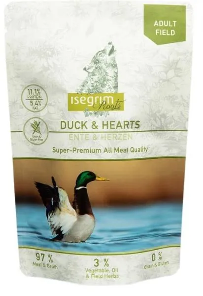 Isegrim Roots Adult Field (утка + куриные сердечки) 410 г