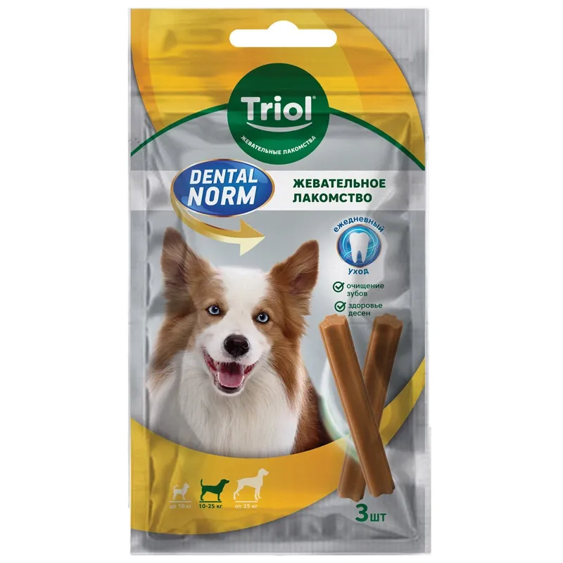 Triol DENTAL NORM Палочки жевательные для собак средних пород