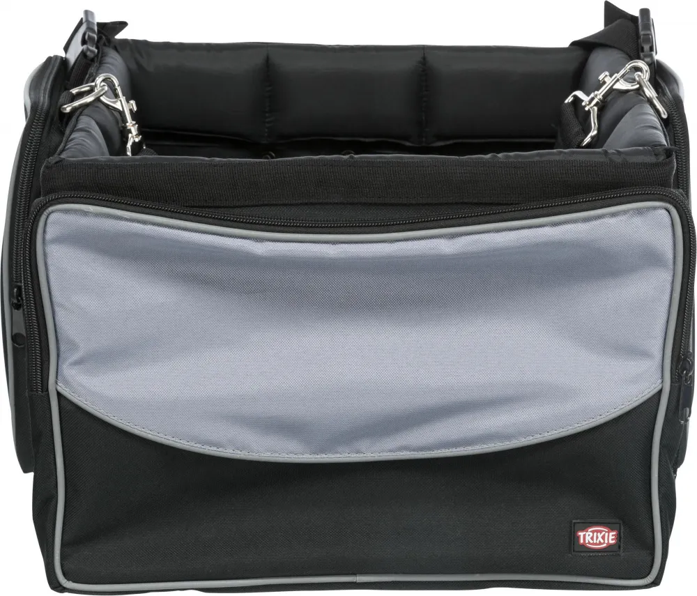 Trixie Сумка-переноска для велоперевозки на руль, серо-черная