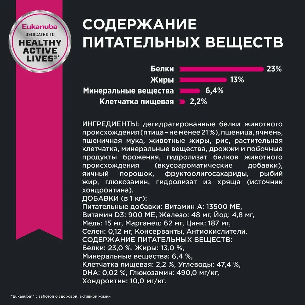 Eukanuba Adult Large Breed (Птица)