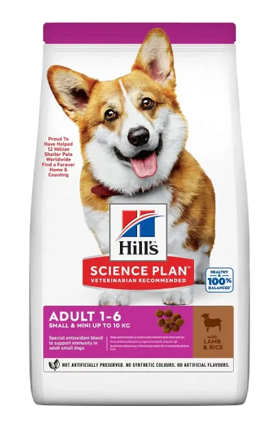 Корм Hill's Science Plan для мелких собак для поддержания здорового иммунитета (ягненок, рис)