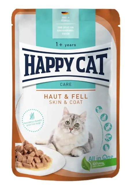 Happy Cat Care Skin & Coat Кусочки в соусе