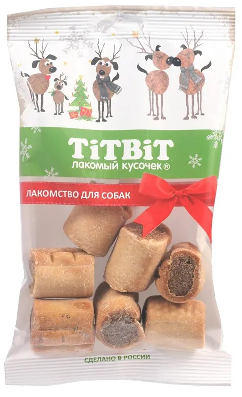 ТИТБИТ Печенье Роллы для собак (Новогодняя коллекция) 200 г