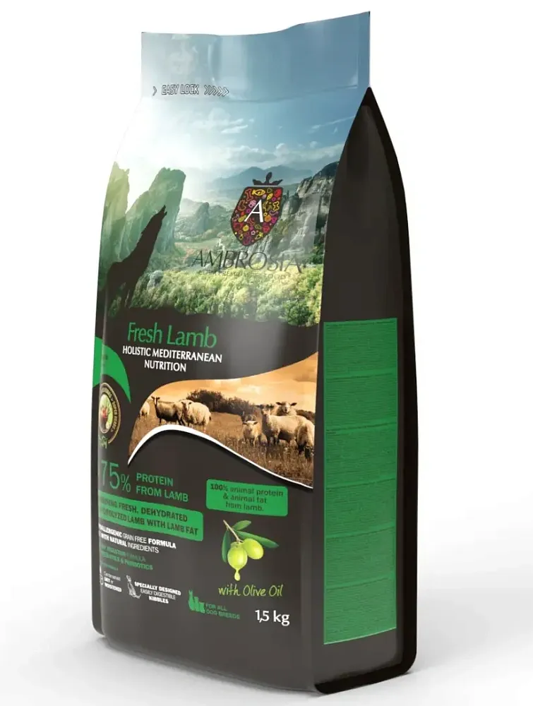 AMBROSIA Mediterranean Adult All Breeds (Ягненок)